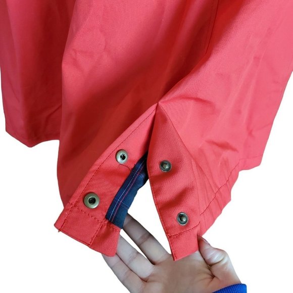 Talbots Red Barn Chore Cape Jacket Black Corduroy Collar‎ Petite Large Plaid - Picture 8 of 12